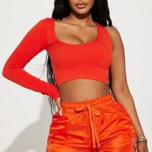 Anwnd One Shoulder‎ Orange Top Size M RefFNB